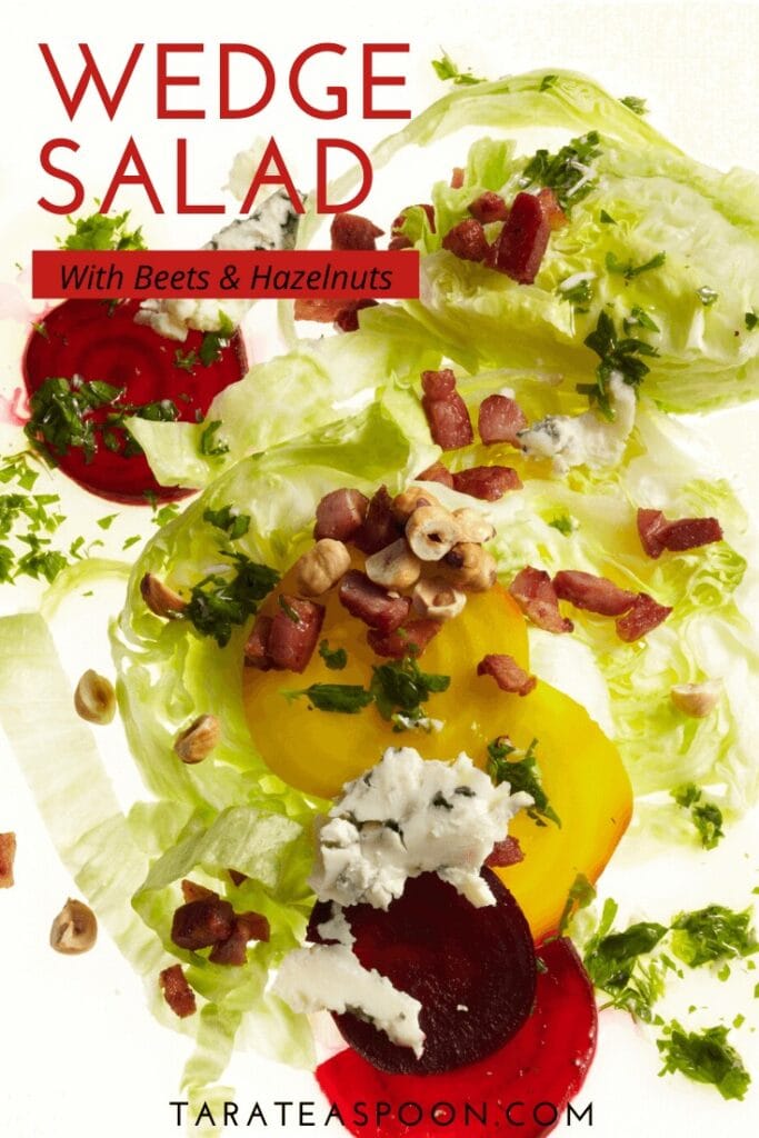 lettuce salad with beets text overlay
