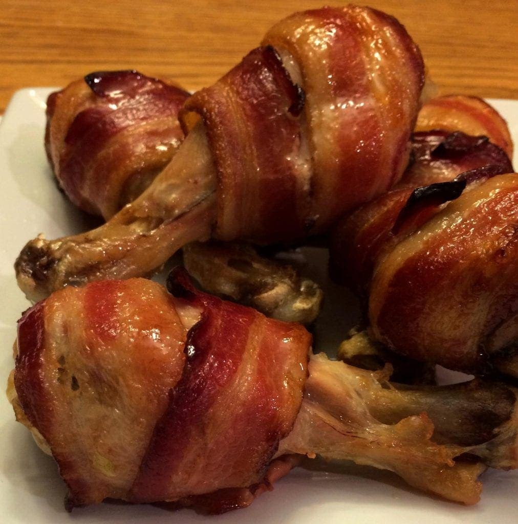 Spicy Maple-Bacon Drumsticks