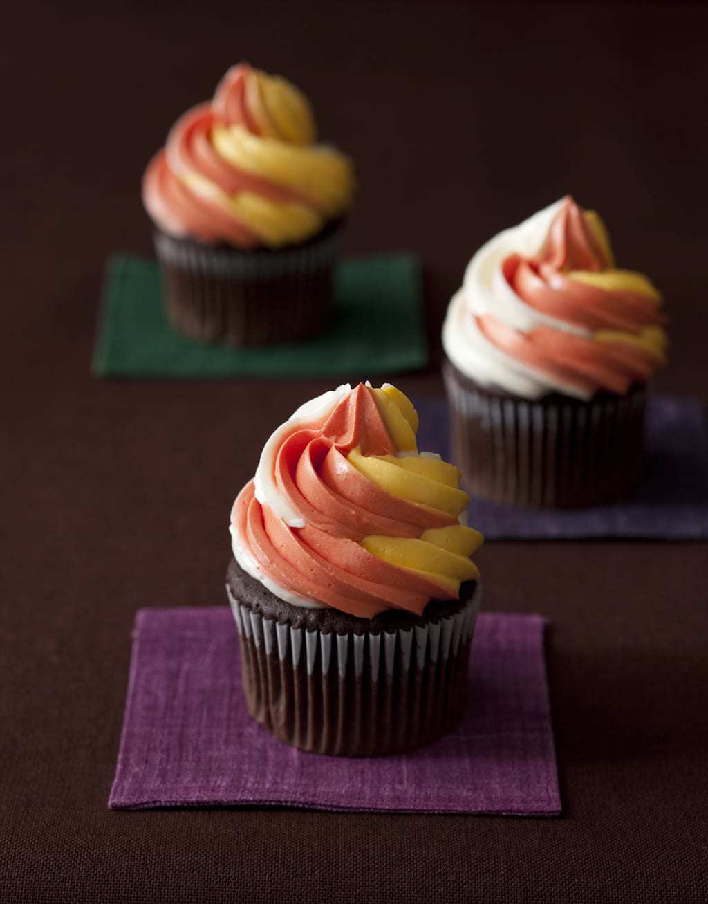 Candy Corn Twist Cupcakes