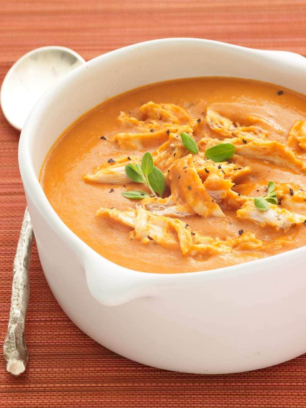 Creamy Tomato Soup Recipe with Chicken Tara Teaspoon