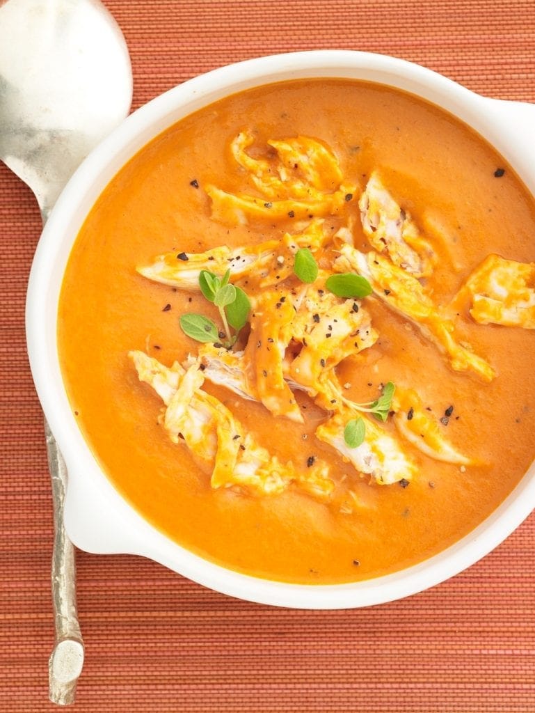 Creamy Tomato Soup Recipe with Chicken Tara Teaspoon