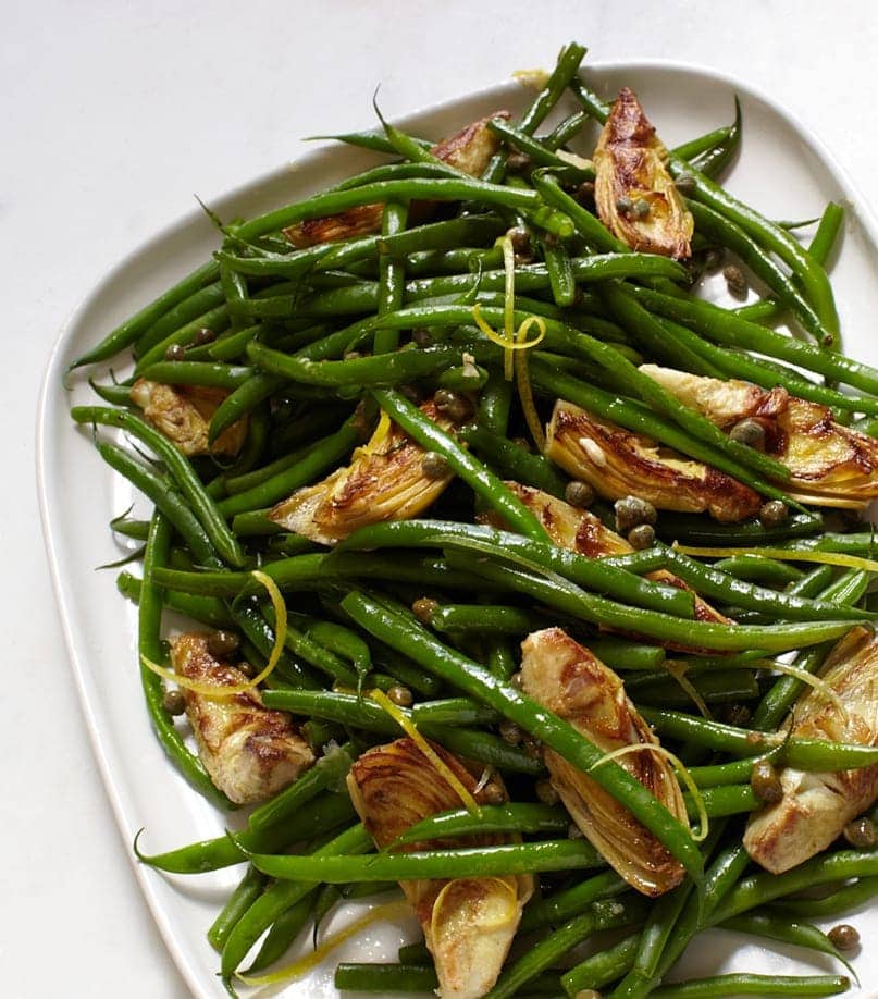 Green Beans With Artichokes And Capers