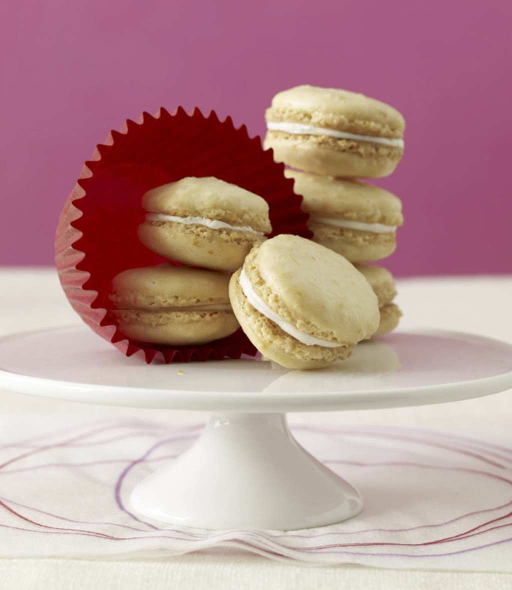 Clementine Almond Cookies on cake plate