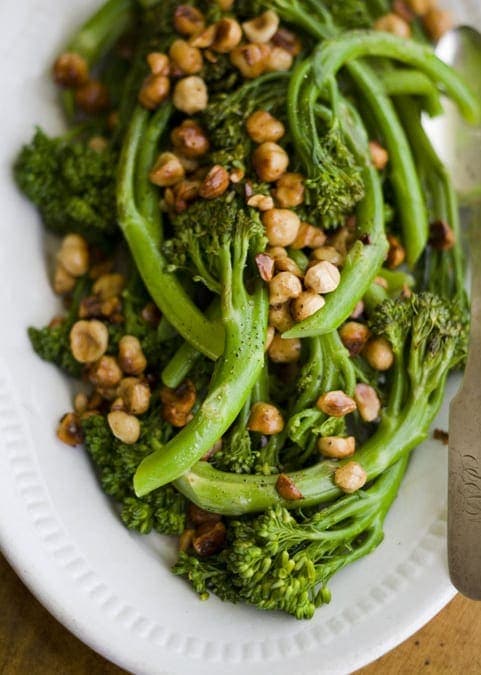 Baby Broccoli with Hazelnut Butter