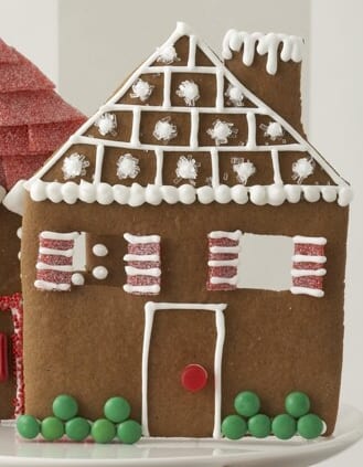 Decorated Gingerbread House Facade