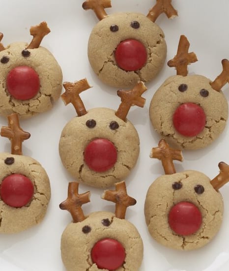 Galletas de renos de mantequilla de cacahuete