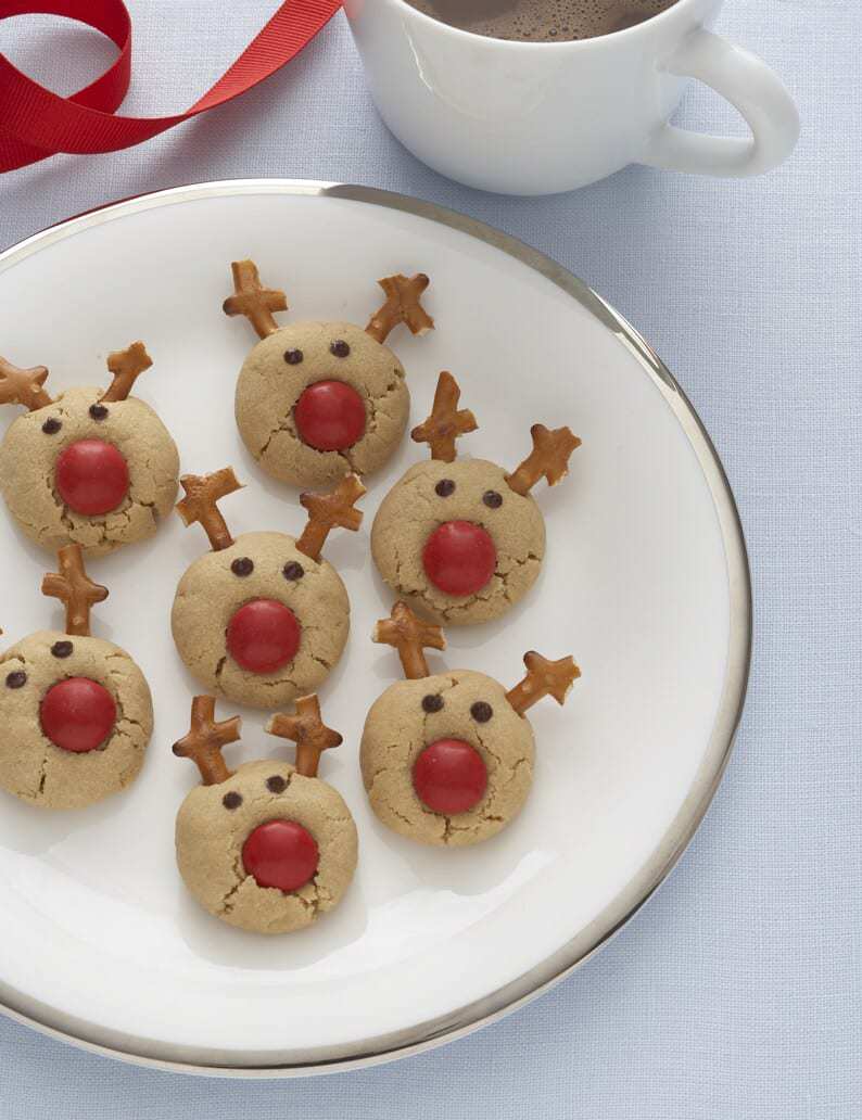 Galletas de renos Rudolph de mantequilla de cacahuete