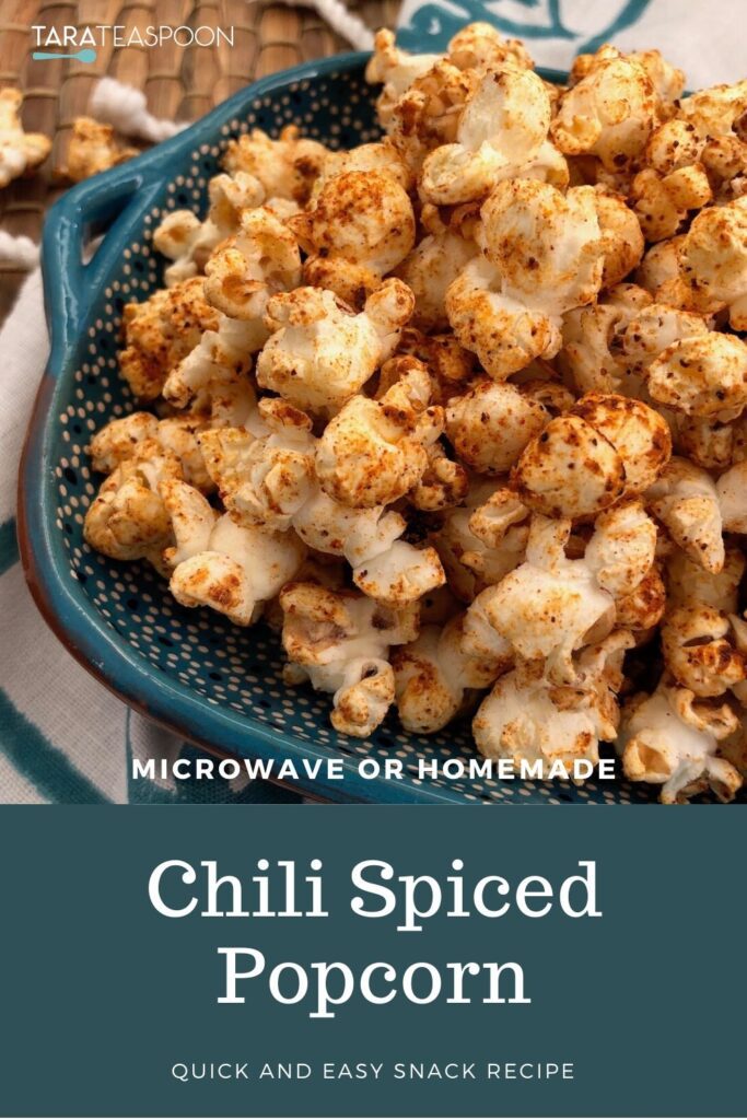 chili spiced popcorn pin close