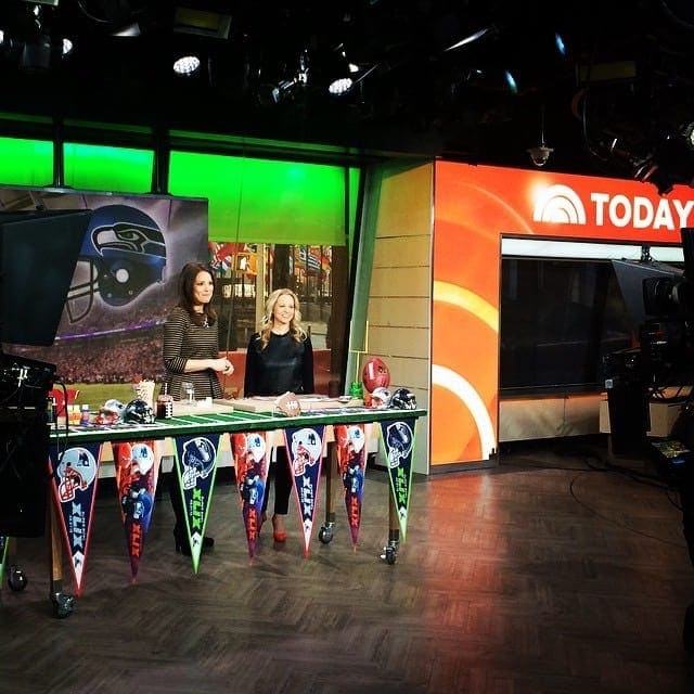 The Today Show before the Super Bowl