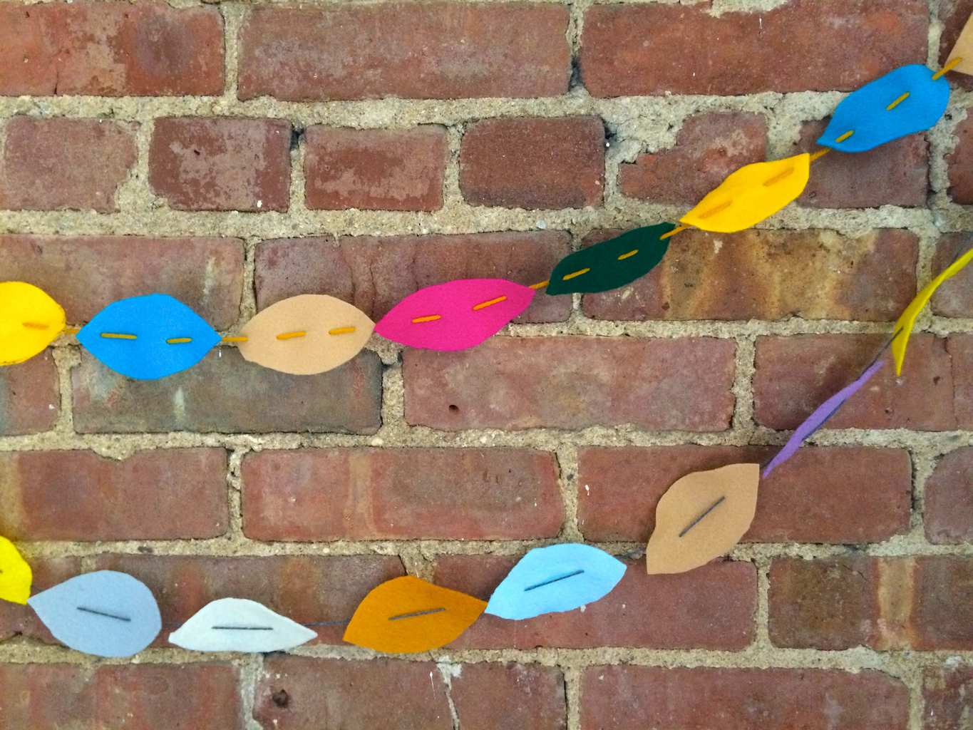 Felt Leaf Garland