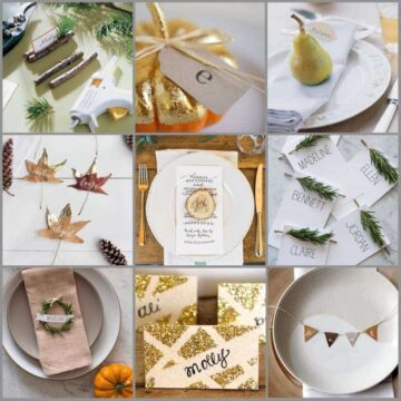 Nine images of Thanksgiving place card ideas