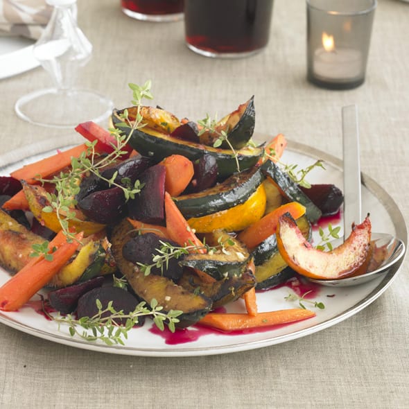 Roasted Vegetable Trio With Orange-Thyme Dressing