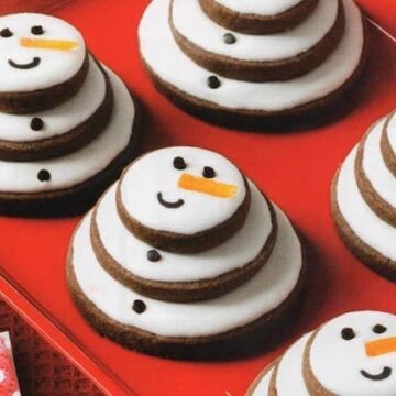 Chocolate Snowman Cookies