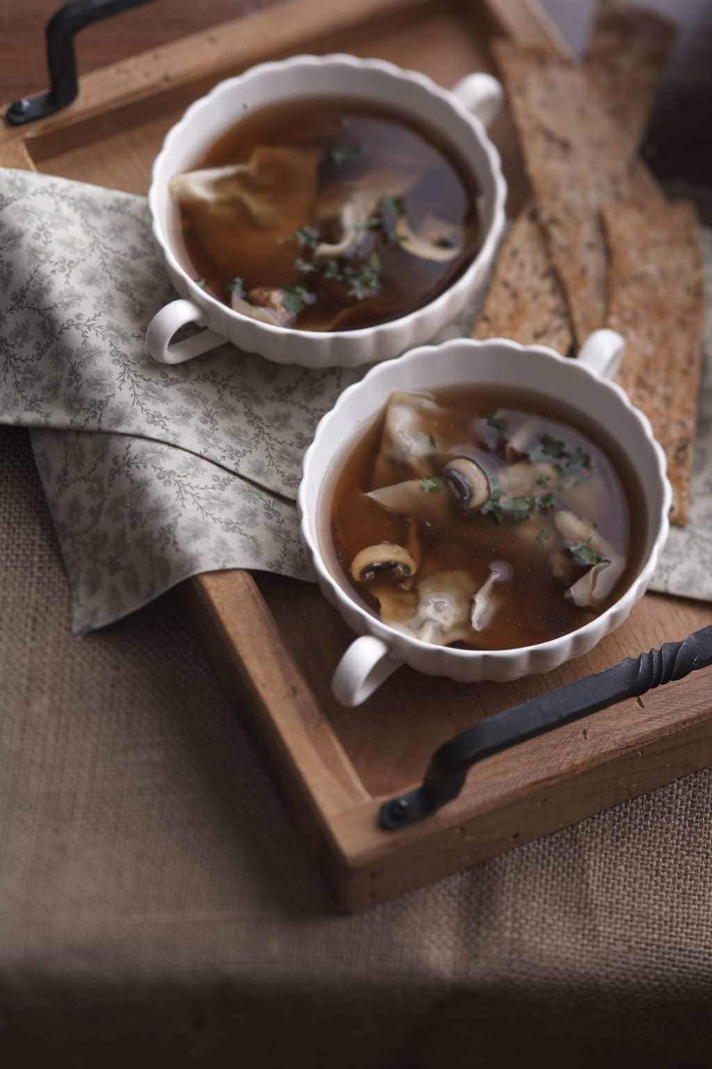 Mushroom Ravioli Soup