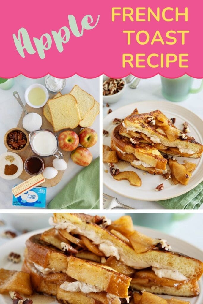 Pinterest graphic for Apple French Toast recipe on Tara Teaspoon