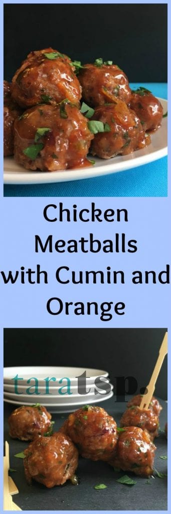 Pinterest image for Chicken Meatballs with text