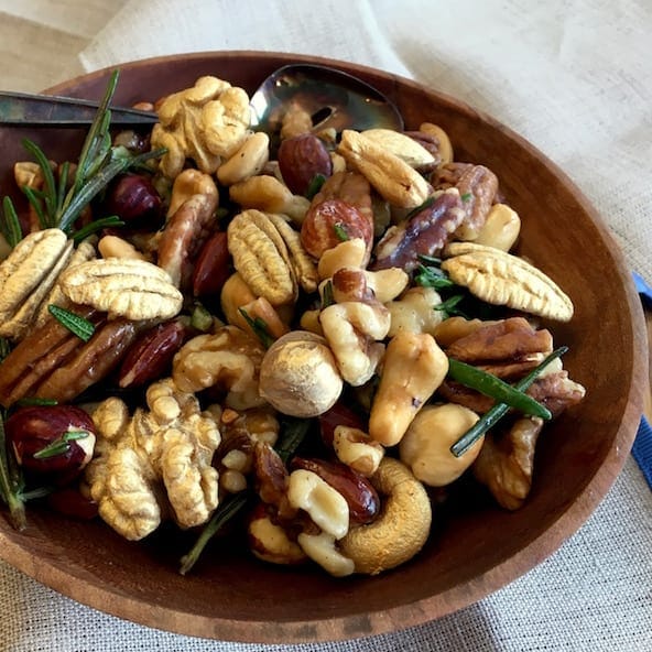 Golden Rosemary Garlic Mixed Nuts