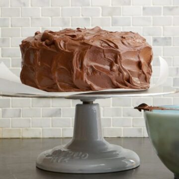 Layer cake with chocolate frosting