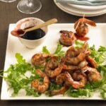 Recipe image of Moroccan Shrimp with Pomegranate Sauce
