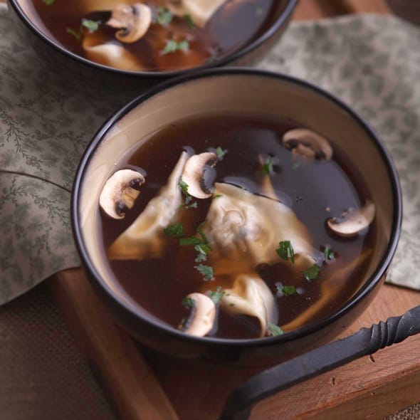 Mushroom Ravioli Soup