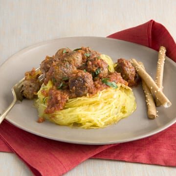 Spaghetti Squash and Meatballs - Tara Teaspoon