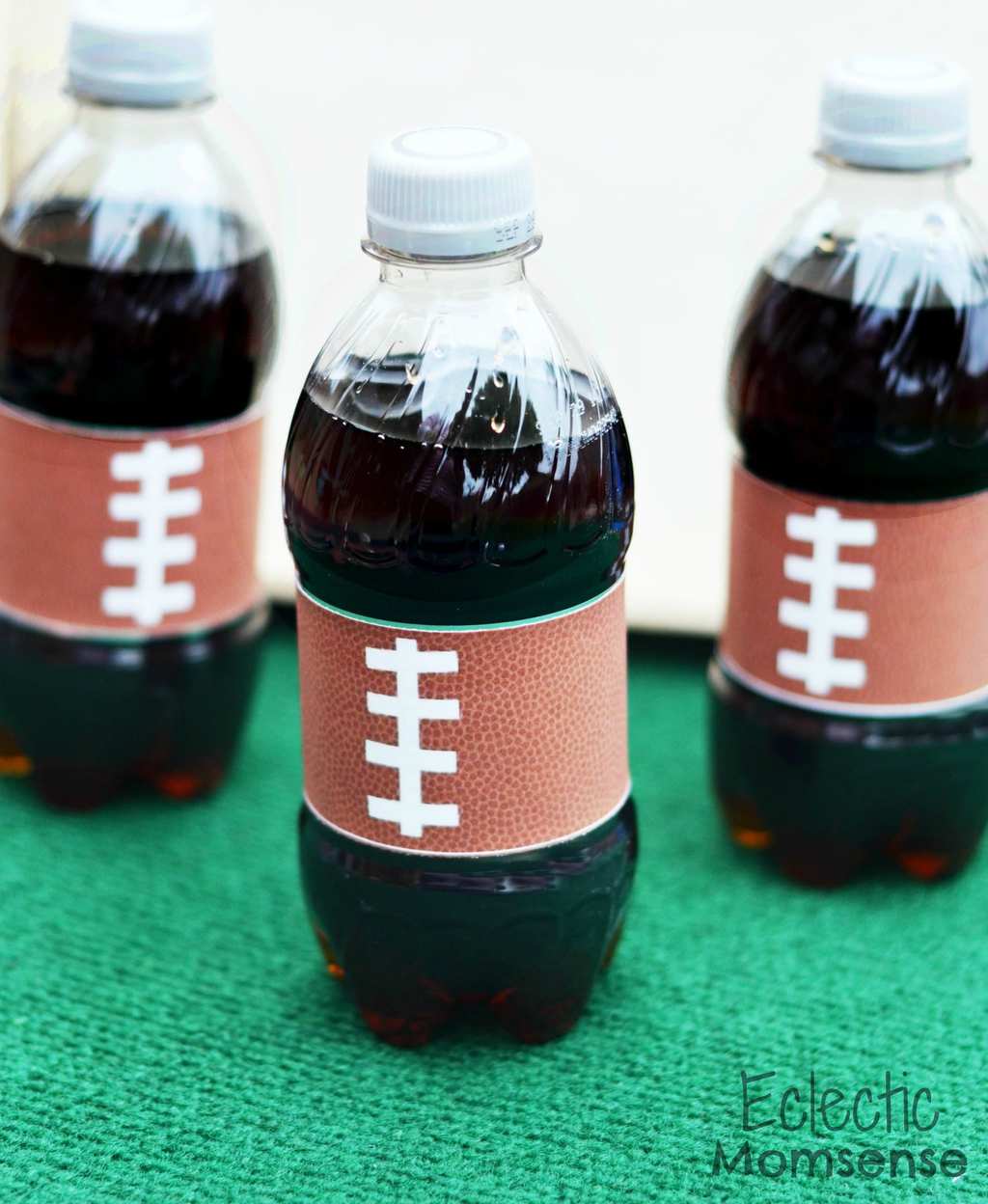 Eclectic Momsense Super Bowl Football Bottle Wrappers