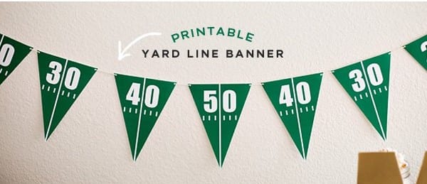 Hostess with the Mostess Super Bowl Printable Football Field Banner