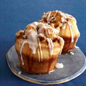 Sticky buns on plate