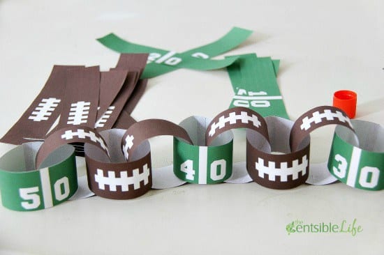 The Centsible Life Super Bowl Paper Chains