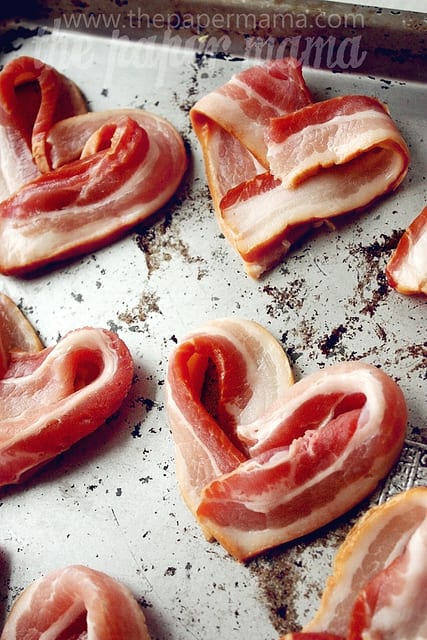 The Paper Mama Valentine's Bacon Hearts