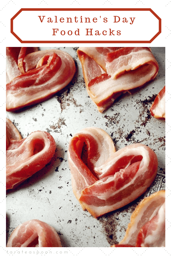 Valentine's Day food hacks and ideas pin image