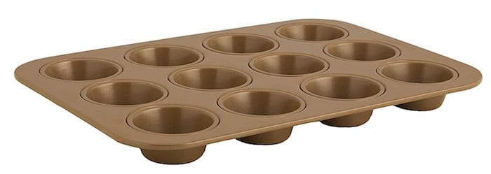 a heavy duty muffin tin for even baking