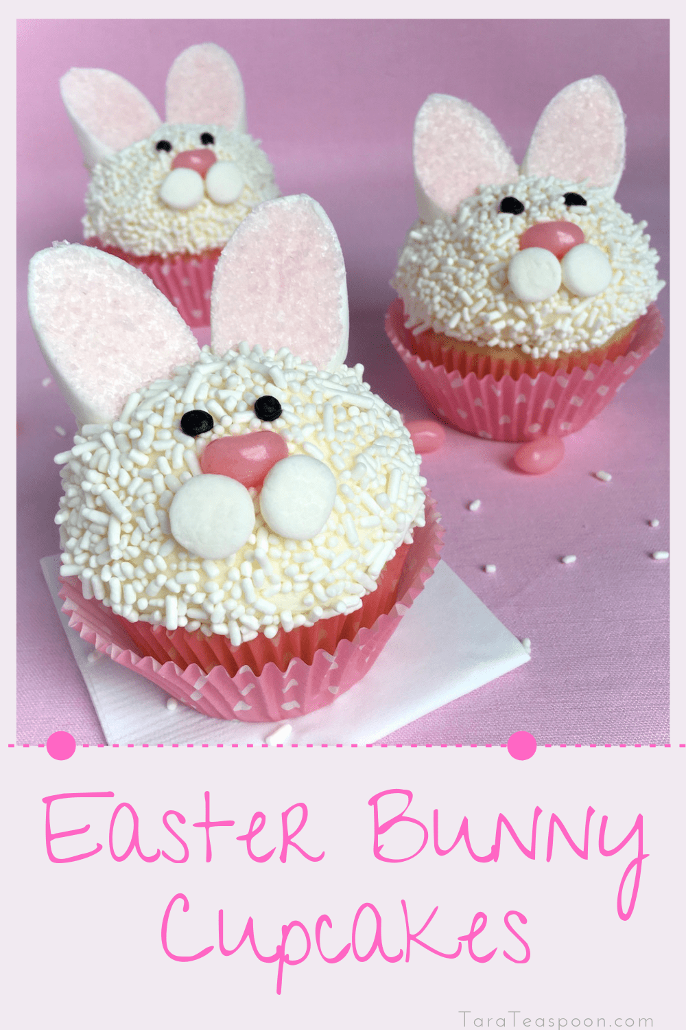 Easy Easter Bunny Cupcakes and Chick Cupcakes | Tara Teaspoon