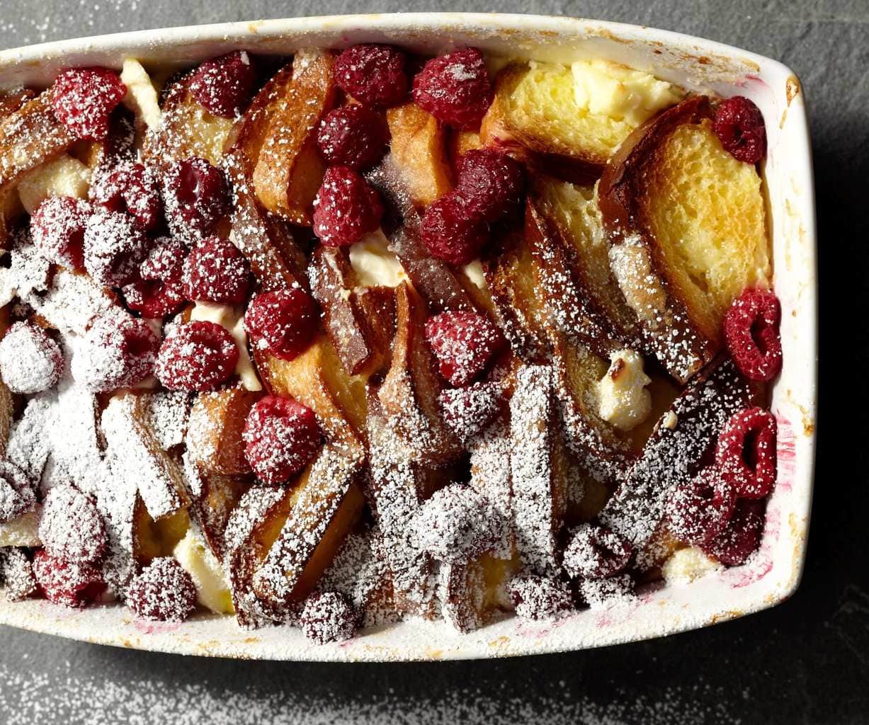 Raspberry French Toast Strata