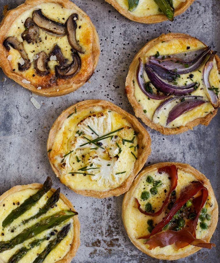 Spring Vegetable Ricotta Tarts