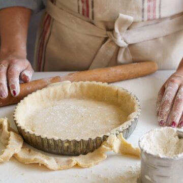 Tart crust process step shot