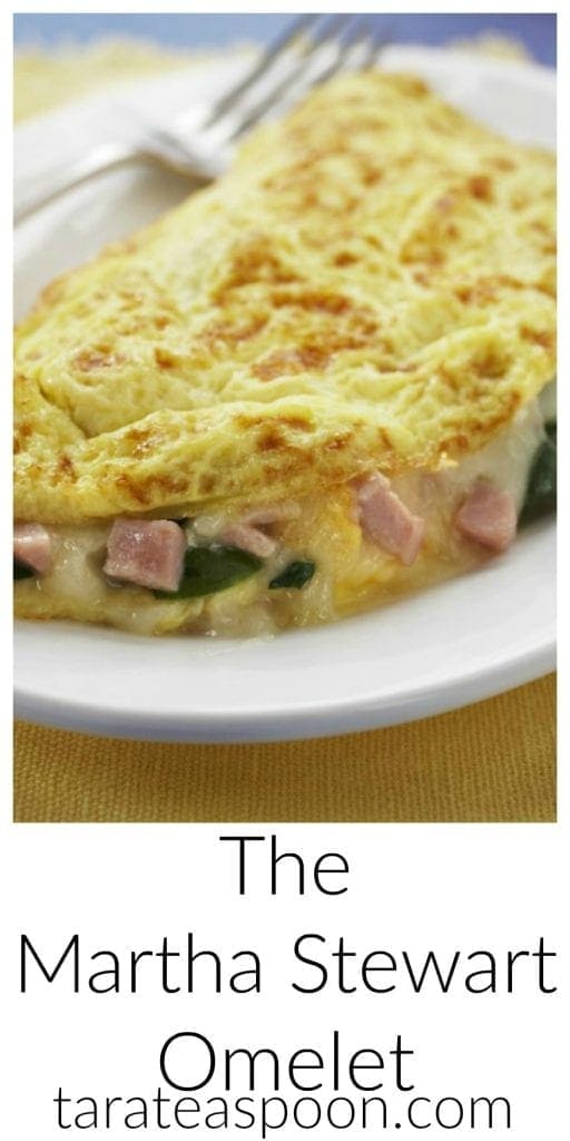Pinterest image for The Martha Stewart Omelet with text
