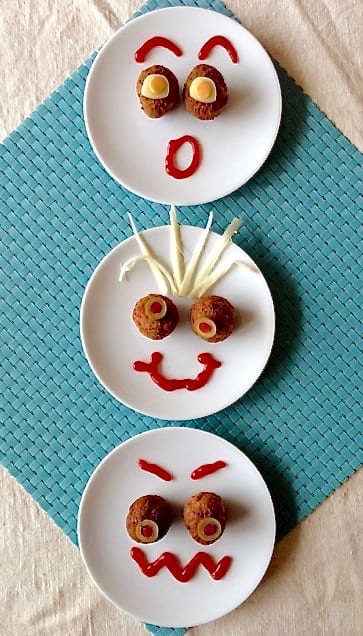 Meatball Funny Face Snacks