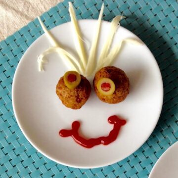 Feature image for Meatball Funny Faces Snacks sponsored post for Farmrich
