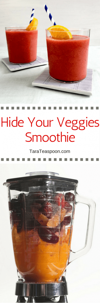 Pinterest image for Hide your veggies right in your smoothie with text