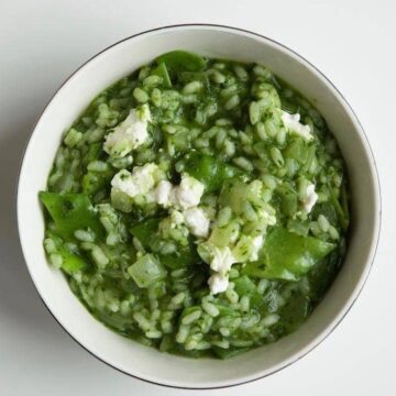 Close up of Spring Green Risotto