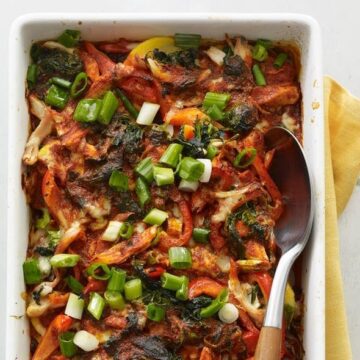 Spinach and Chicken Enchilada Casserole feature recipe image
