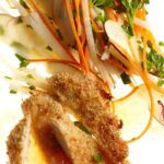 Close up of Sesame Chicken with Apple Carrot Slaw recipe image