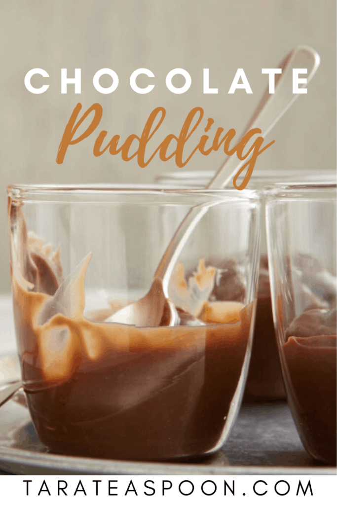 homemade chocolate pudding in jar