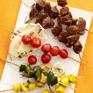 Lemon Herb Lamb and Vegetable Kabobs recipe image