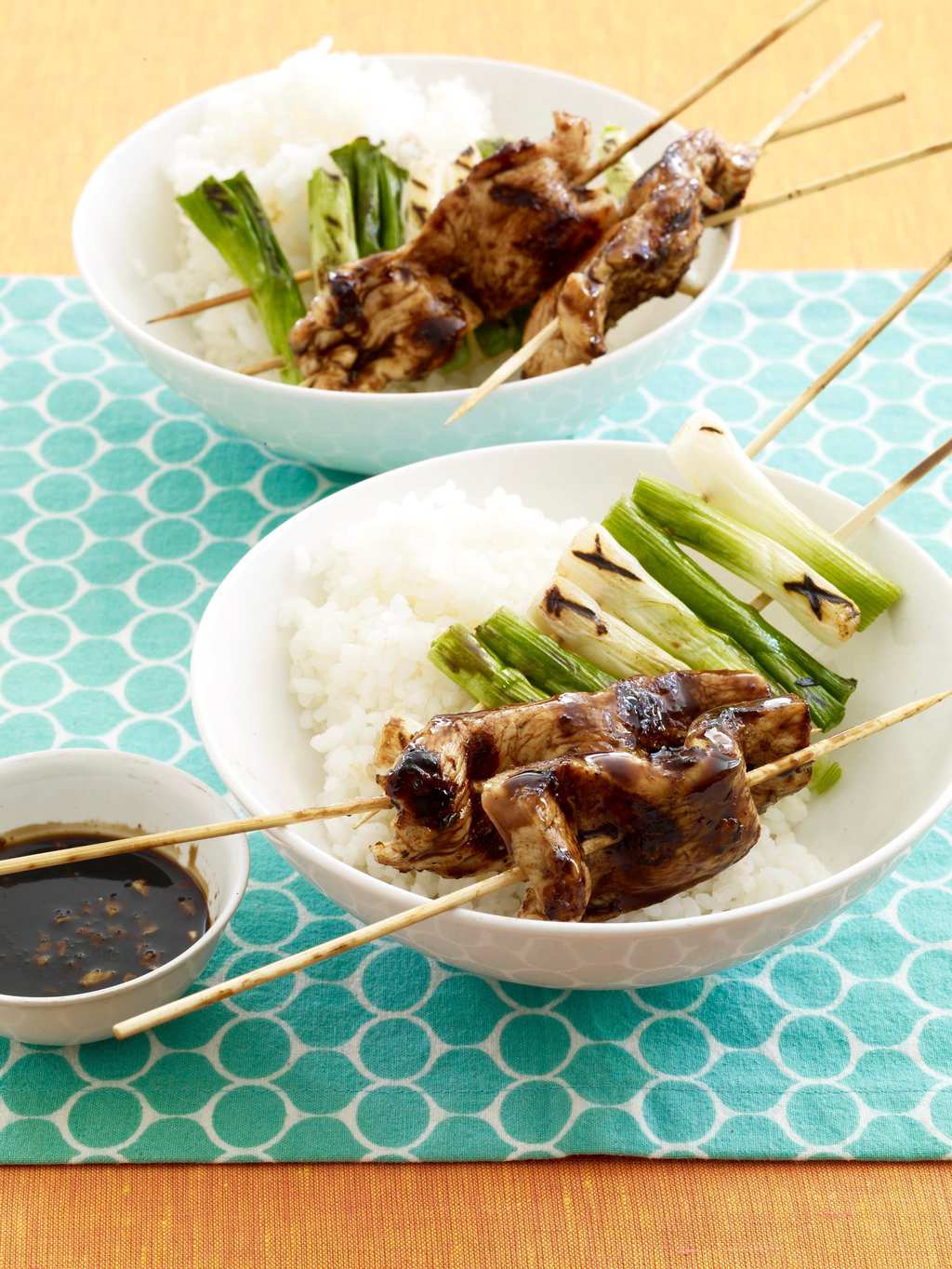 Skewered Beef and Scallions