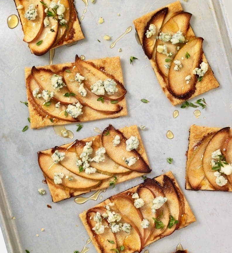 Easy Apple Tarts on parchment