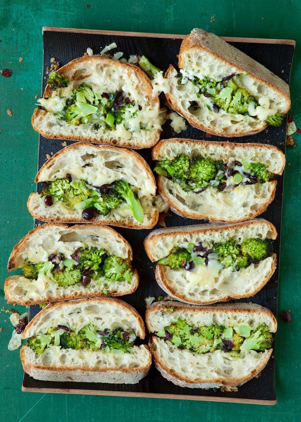 Sliced Roasted Broccoli Melt