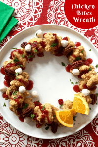 Chicken Bites Wreath for Christmas Entertaining