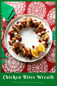 Christmas Chicken Bites Wreath for the Holidays